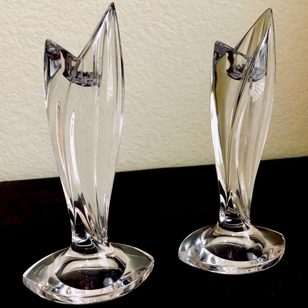 Waterford Marquis Solid Crystal Candlestick Holders Set